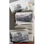 From the David Harvey Photographic Archive: a box of 850+ mostly b&w, postcard-size PHOTOGRAPHS of