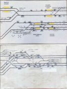 Pair of London Underground SIGNAL BOX DIAGRAMS from Acton Town (WL) and Ealing Common (WM)/