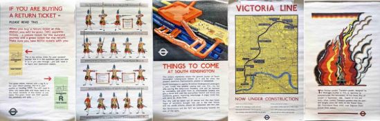 Selection (5) of 1960s/70s London Transport double-royal POSTERS comprising 1966 Great Fire of