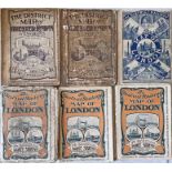 Selection (6) of District Railway fold-out MAPS comprising 2 x c1907 2nd edition 'Greater London &