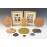 A collection of historical coin casts, ranging from 1st century BC to 2nd century AD, set to two box