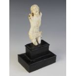 A continental carved ivory Corpus Christi in the Dieppe manner, 19th century, probably reduced