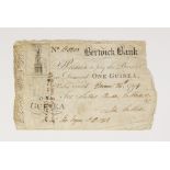 Berwick Bank, for Surtees's, Burdon, Brandling & Embleton, a 1 Guinea note, dated December 24th