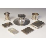 * A selection of silver and silver coloured tableware and accessories, to include; an Edwardian