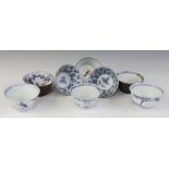 Shipwreck interest: Eight Chinese porcelain tea bowls, 18th century, to include four Batavian glazed