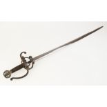 An Andrea [Andrew] Ferrara type sword, possibly 18th century Scottish, the 80cm double edged part-