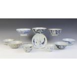 A collection of Chinese porcelain blue and white shipwreck cargo wares, Ming Dynasty and later, to