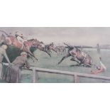 After Cecil Aldin (1870-1935), 'The Grand National - The Canal Turn' and 'The Grand National -