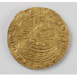 Edward III, Fourth Coinage (1351-77), Treaty Period (1361-69), half-noble, King standing in ship