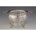 A George VI silver twin-handled sweetmeat basket by Adie Brothers Ltd, Birmingham 1946, of