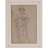 Attributed to Maria Spilsbury (British, 1777-1823), Portrait sketch of a gentleman farmer, Pencil on