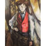 After Paul Cezanne (French, 1839-1906), 'The Boy In A Red Waistcoat', Oil on canvas, An unsigned