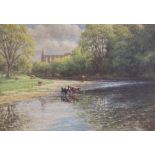 Tom Whitehead (British, 1886?1978), 'Bolton Abbey', Oil on canvas, Signed and monogrammed lower