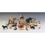 A selection of Beswick figures, to include a Bison, model No. 1019, 13.5cm high, a 'Susie Jamaica'