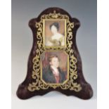 English school (early 19th century), Two portrait miniatures, one depicting a bust length portrait