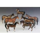A Beswick Quarter Horse, model No. 2186 in brown matt, discontinued 1982, 20cm high, with Bois
