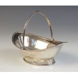 A George III silver sweet meat basket, possibly Samuel & George Whitford, London 1809, of navette