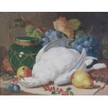 William Langley (British, 1852-1922), Still life with white partridge, Oil on canvas, Signed lower