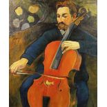 After Paul Gauguin (French, 1848-1903), 'The Cellist (Portrait of Upaupa Scheklud)', Oil on