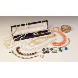 A selection of vintage costume jewellery, to include a Catherine Popesco paste bracelet, 19cm