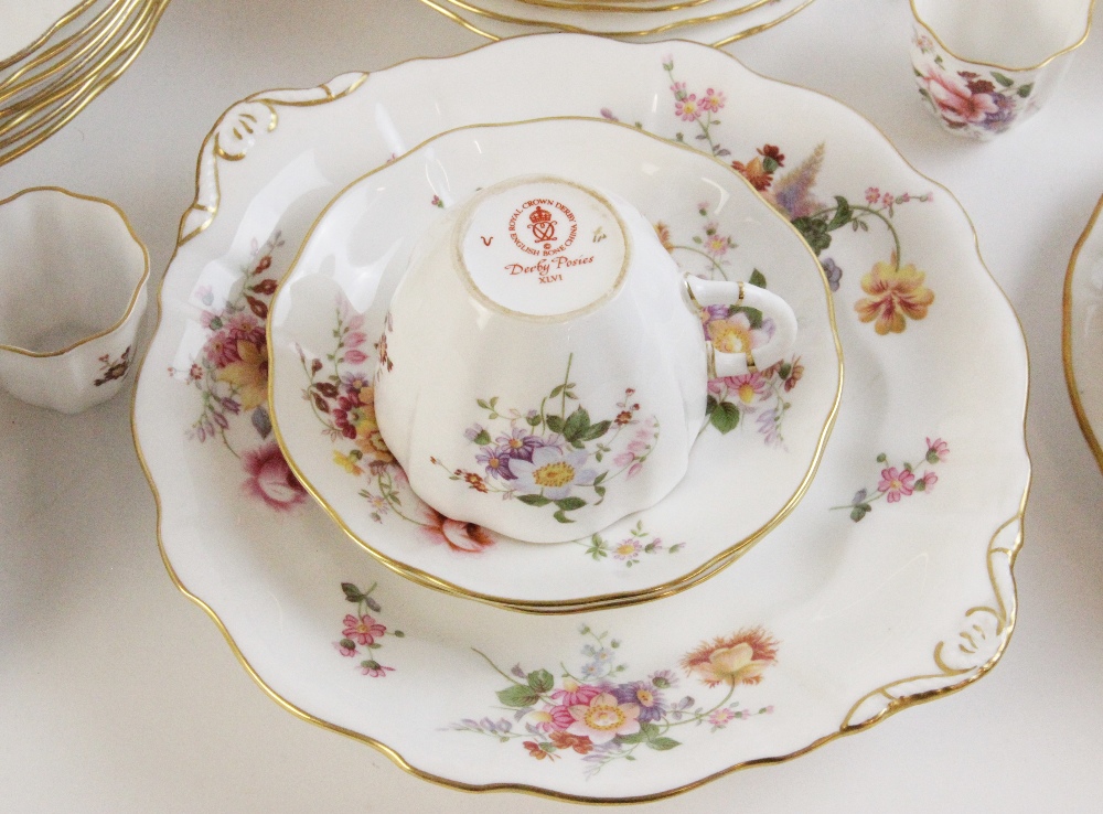 A quantity of Royal Crown Derby "Derby Posies" pattern dinner and tea wares, comprising a teapot ( - Image 3 of 6