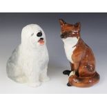 A Beswick Fireside Old English Sheep Dog, model No. 2232 (discontinued 1989), 29cm high, together