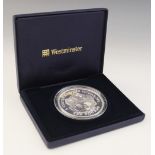 A limited edition 2000 Guernsey Silver Proof coin celebrating "A Century Of The Monarchy", in