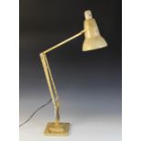 A Herbert Terry model 1227 Anglepoise desk lamp, mid 20th century, with mottled gold finish, two
