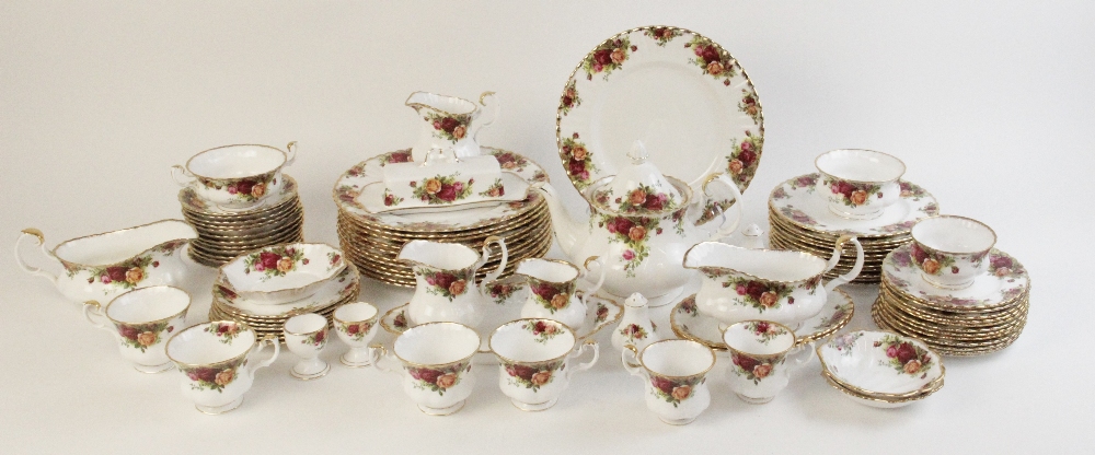 A selection of Royal Albert "Old Country Roses" pattern tea and dinner wares, comprising: twelve