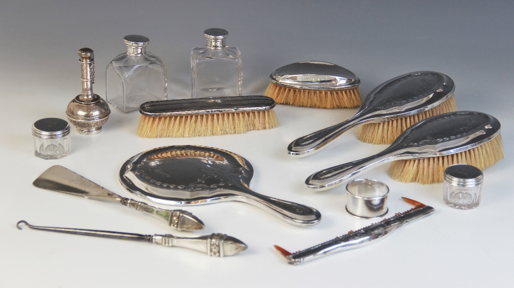 A selection of silver and silver mounted dressing table wares and accessories, to include a - Image 2 of 2