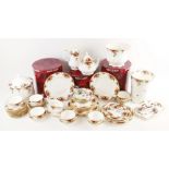 A Royal Albert Old Country Roses part service, to include; six dinner plates, six salad plates,