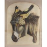 R. S. Burgess (British, 19th century), A Victorian portrait of a donkey, Pastel and chalk on