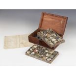 NATURAL HISTORY INTEREST: A 19th century mahogany specimen box and a collection of rock and