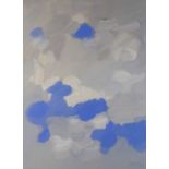 A. Lago (Abstract expressionist school, mid 20th century), "Azul, Violetta, Gris", an abstract in