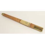 A Dolland of London leather bound telescope, mid 19th century, the tube engraved "Presented To
