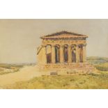 Robert Weir Allen (British, 1852-1942), A classical temple ruin, probably the Temple of Concordia in