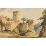 William Cowen (1797-1861) Part of the Alhambra, Watercolour on paper, Initialled lower left, gallery