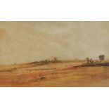 Attributed to Peter De Wint (1784-1849), Extensive moorland landscape, Watercolour on paper,