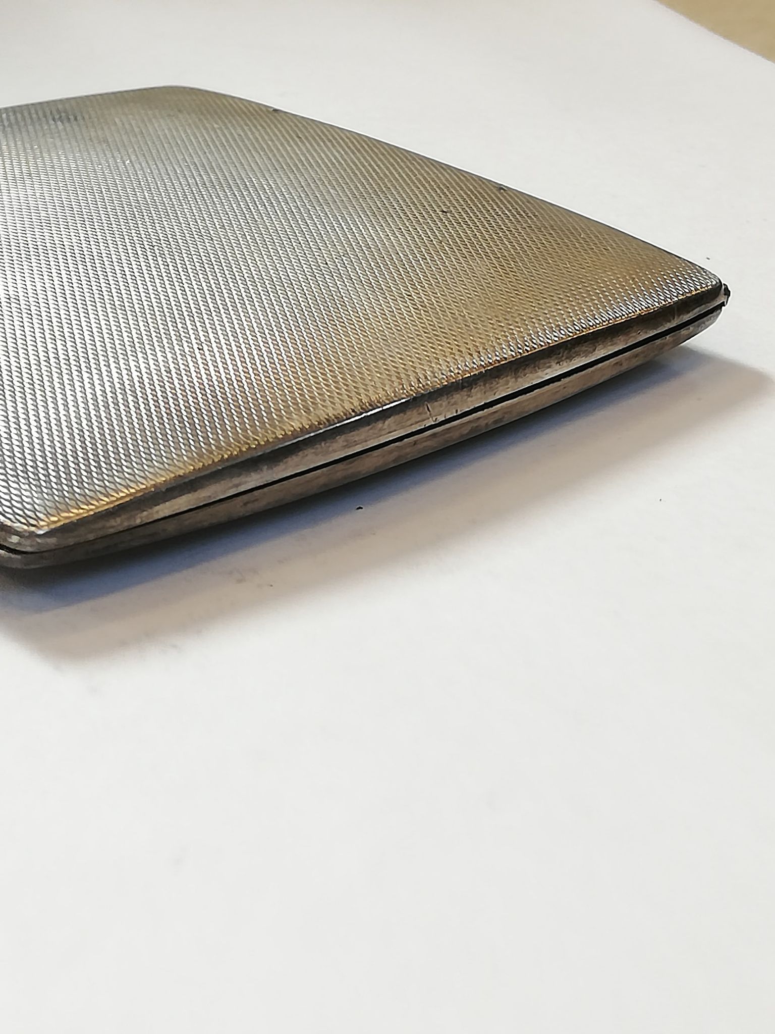 An Art Deco silver cigarette case by Deakin & Francis, Birmingham 1932, of rounded rectangular - Image 15 of 21