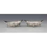 A pair of Edwardian silver bon-bon dishes, Atkin Brothers, Sheffield 1904, each of oval form with
