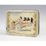 A early 20th century vesta case for Carreras Ltd Black Cat Cigarettes, of rectangular form, the