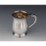 A George VI silver tankard, William Suckling Ltd, Birmingham 1937, of baluster form on circular foot