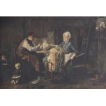 After Jozef Israëls (Dutch, 1824?1911), "The Frugal Meal", Oil on canvas, A 20th century copy by