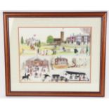 Frances Lennon (British, 1912-2015), Scenes of town life, Watercolour on paper, Signed lower left,