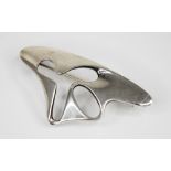 Henning Koppel for Georg Jensen, a silver 'amoeba' brooch, of pierced abstract form, hinged pin