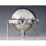 A Chinese silver butter dish with revolving cover, possibly Wing Nam & Co, Hong Kong early 20th