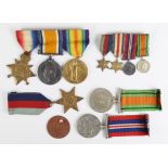 A World War I trio awarded to Private G. E. Argles, Middlesex Regiment, comprising; 14-15 Star,