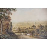 Circle of William Turner of Oxford (British, 1789-1862), "Oxford From Hinksey Hill", Watercolour