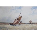 F. J. Aldridge (British, 1850-1933), "Making For Shoreham Harbour", Watercolour on paper, Signed
