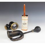 A 1920's 'King of the road, No.34' car horn possibly from a Model T Ford, an early 20th century
